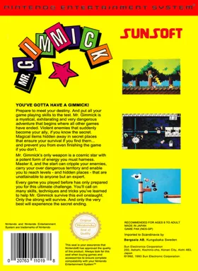 Mr. Gimmick (USA) (Proto) box cover back